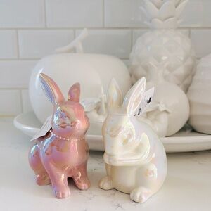 Target Bulleyes Iridescent Ceramic Bunnies